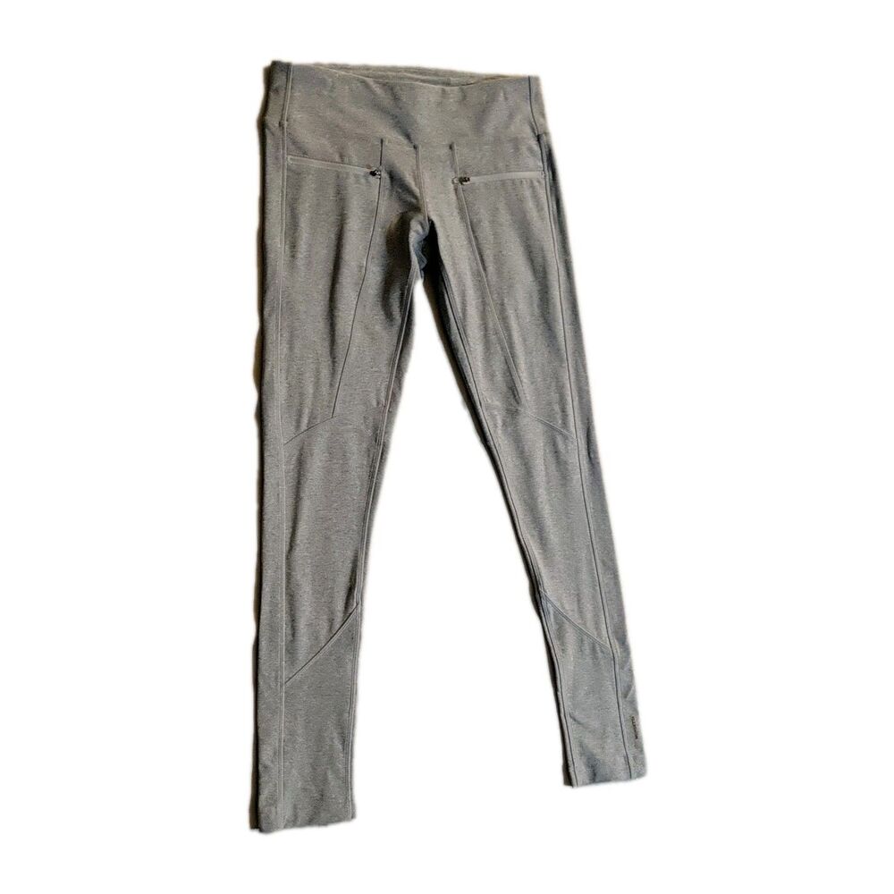 Mondetta Pants Women Medium Casual Leggings Elastic Waist Drawstrings Zip Gray M